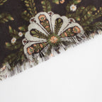 KALEIDOSCOPE FLOWER GAUZE SHAWL #DARK BROWN [no.6398]