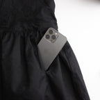 白晝の夢 tucked dress #black [TLF-224-op003-ja]