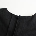 白晝の夢 tucked dress #black [TLF-224-op003-ja]