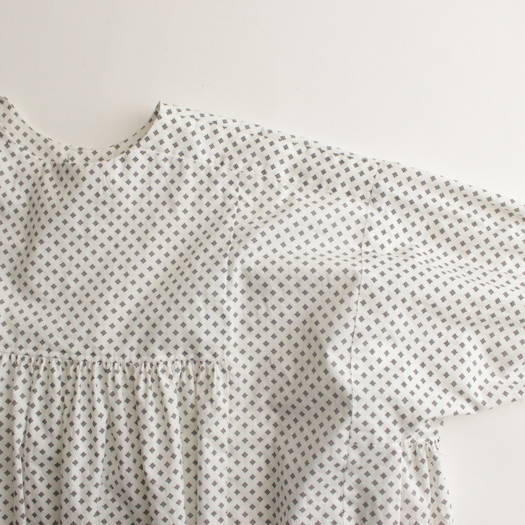 明滅する春 rectangle blouse #white/black [TLF-124-sh005-gp]