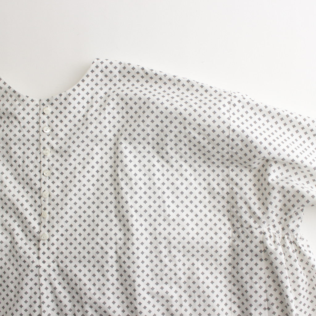 明滅する春 rectangle blouse #white/black [TLF-124-sh005-gp]