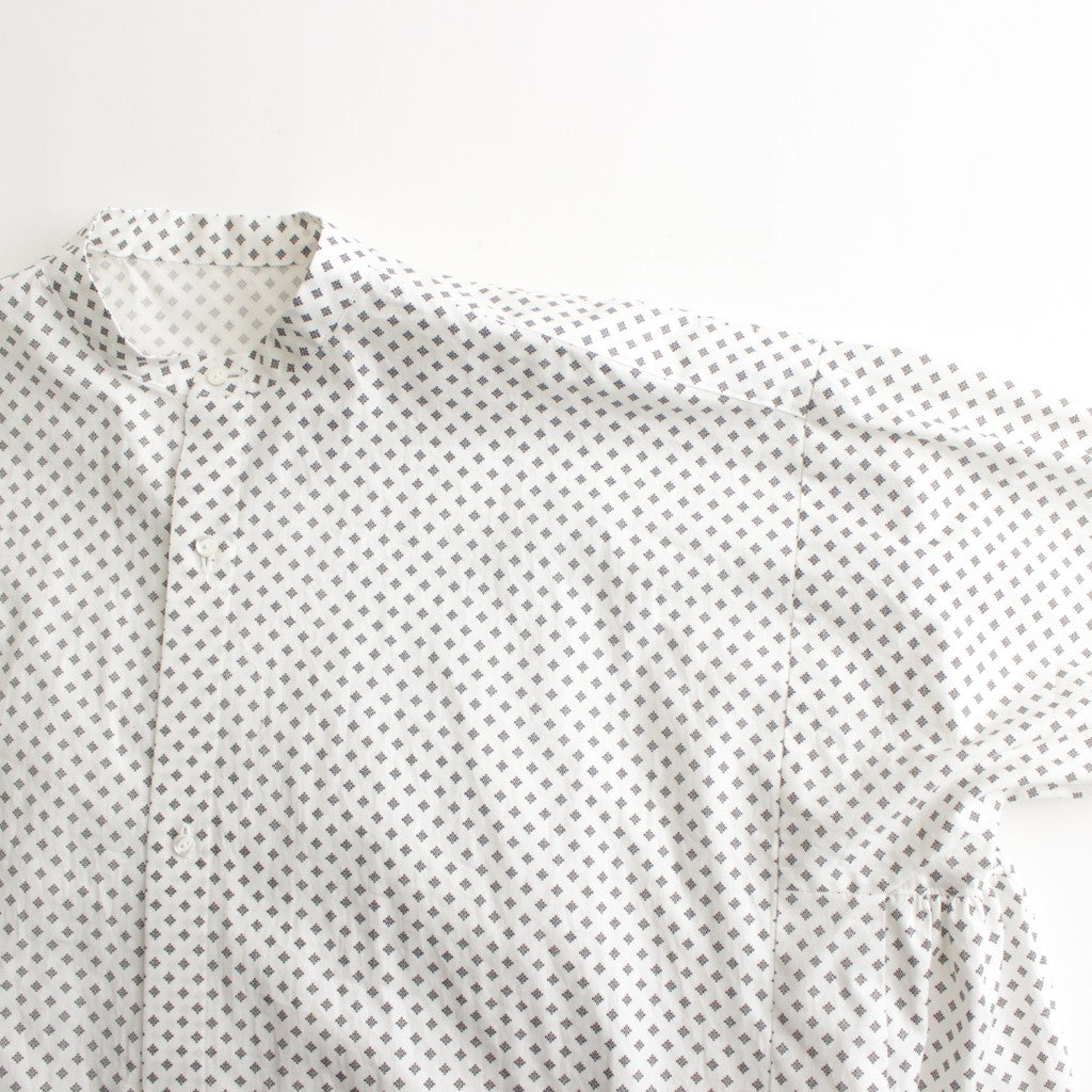 明滅する春 rectangle dress #white/black [TLF-124-op005-gp]