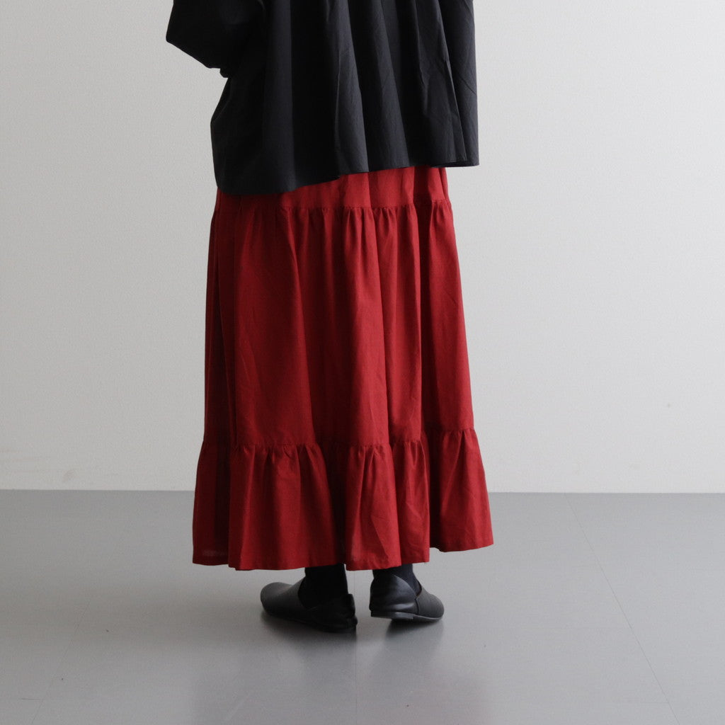 静寂の欠片 panier tiered skirt #Agate red [TLF-124-sk001-la]