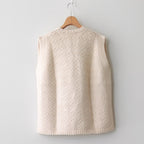 PANIER NO SLEEVE CARDIGAN #IVORY [26-0051A]