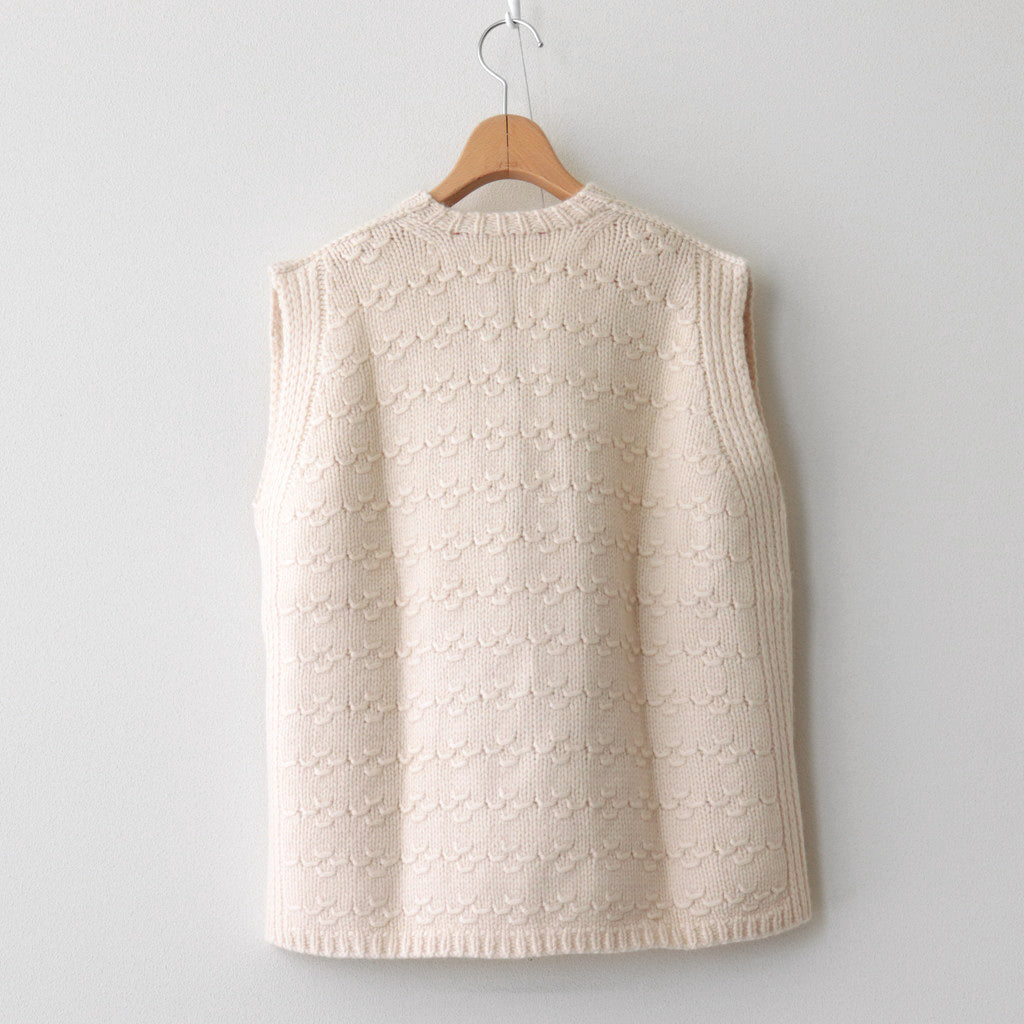 PANIER NO SLEEVE CARDIGAN #IVORY [26-0051A]