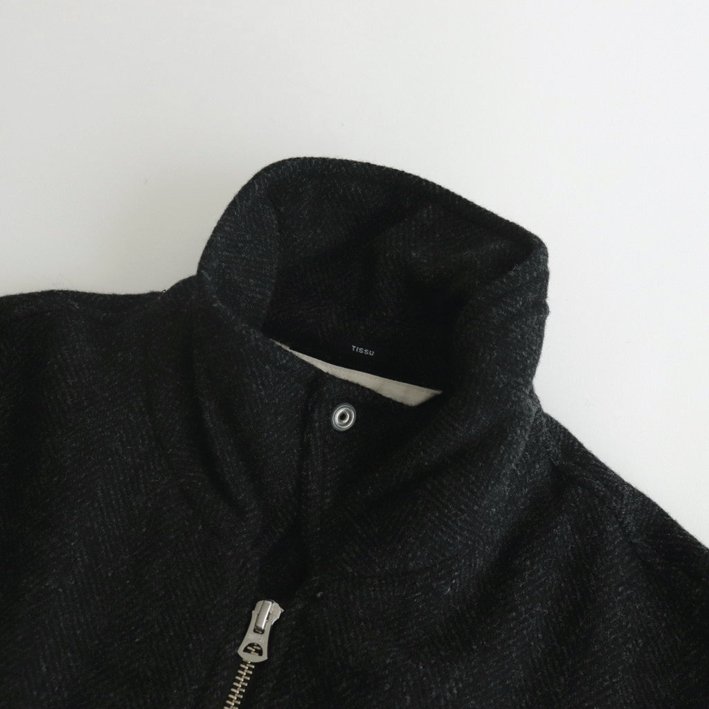 Original Wool Herringbone Zip Sten CO #250 Black Herringbone [TS233CO077]