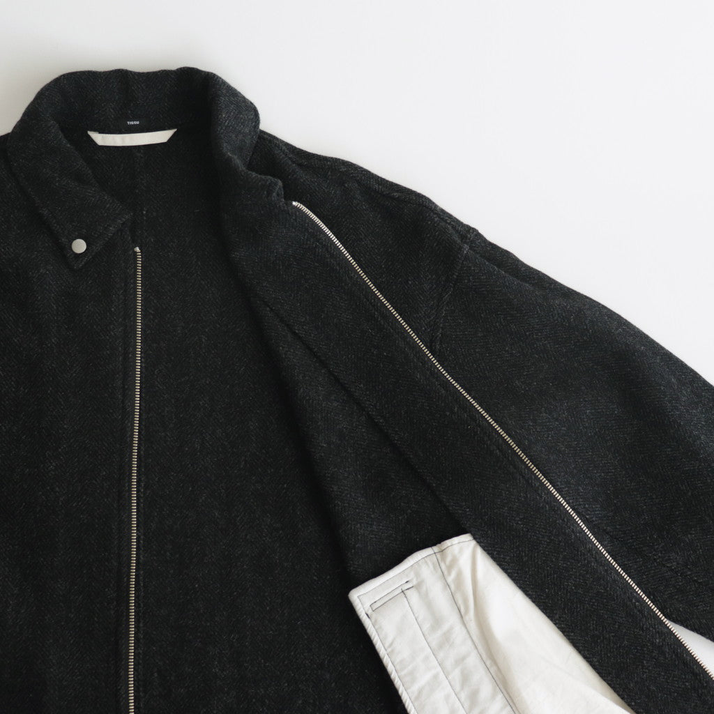 Original Wool Herringbone Zip Sten CO #250 Black Herringbone [TS233CO077]