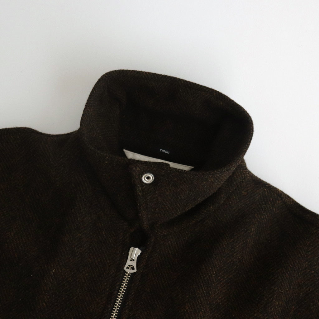 Original Wool Herringbone Zipsten CO #024 Brown Herringbone [TS233CO077]