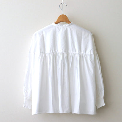 Cotton Typewriter Shirring BL #010 White [UT241BL045]