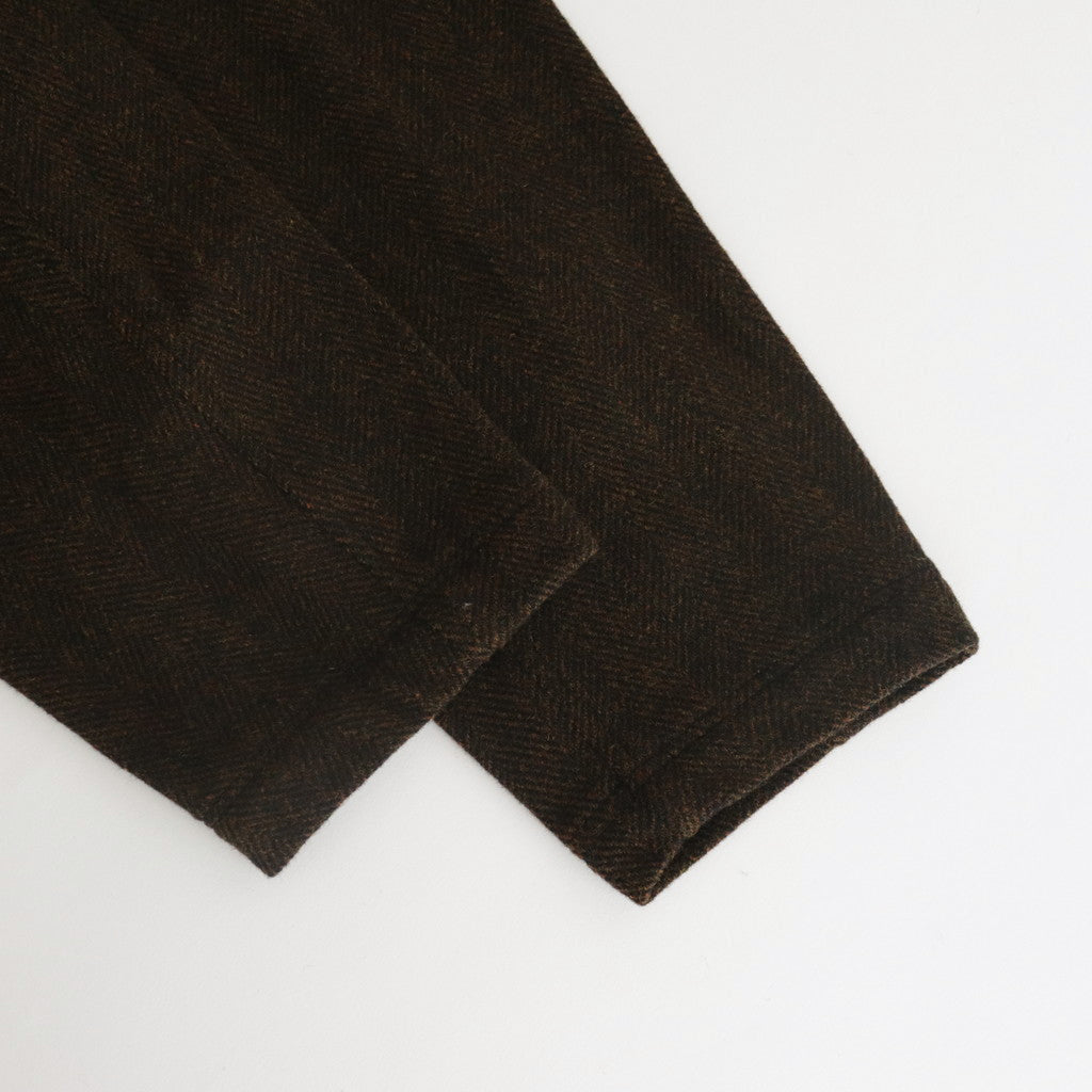 Original Wool Herringbone Zipsten CO #024 Brown Herringbone [TS233CO077]