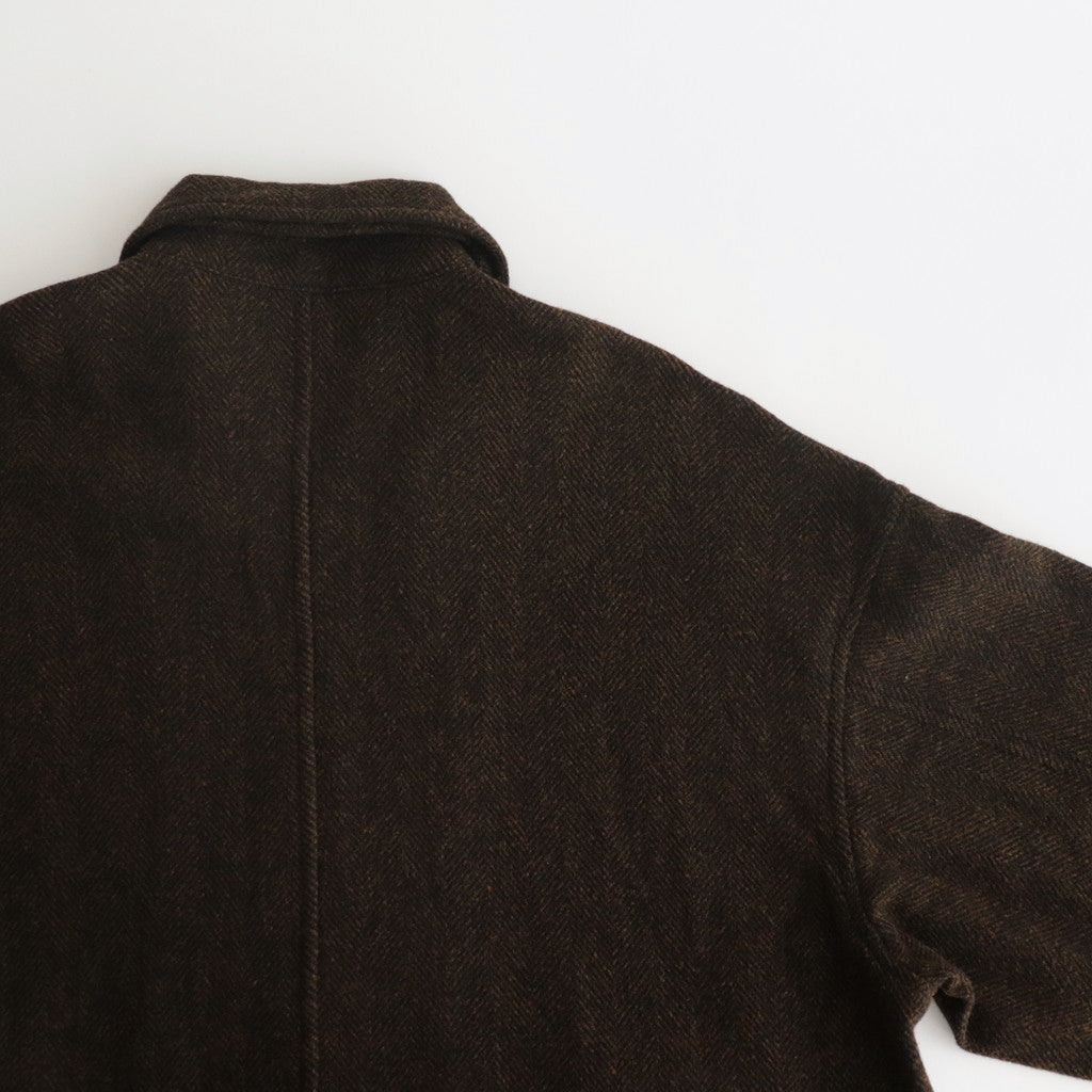 Original Wool Herringbone Zipsten CO #024 Brown Herringbone [TS233CO077]