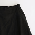 Triple Washer Linen Wrap Culottes PT #001 Black [UT213PT021]