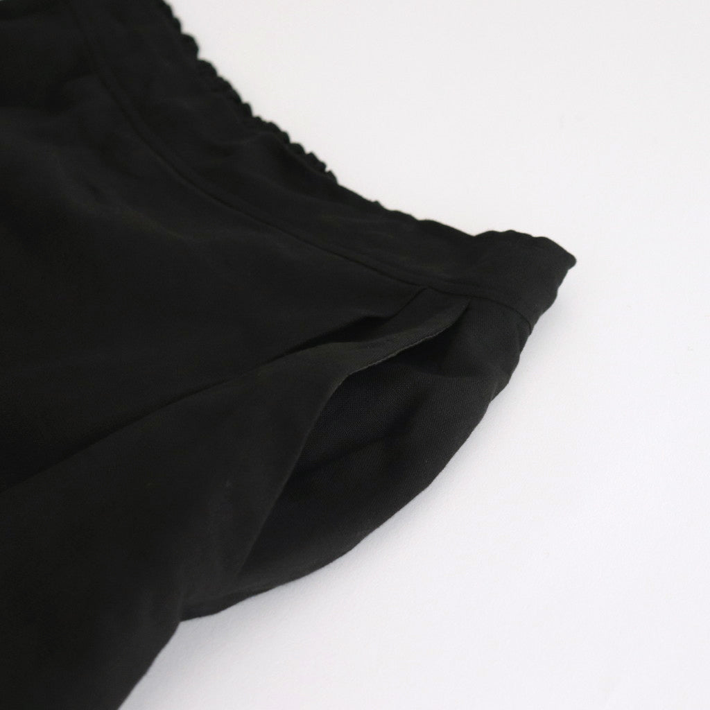 Triple Washer Linen Wrap Culottes PT #001 Black [UT213PT021]
