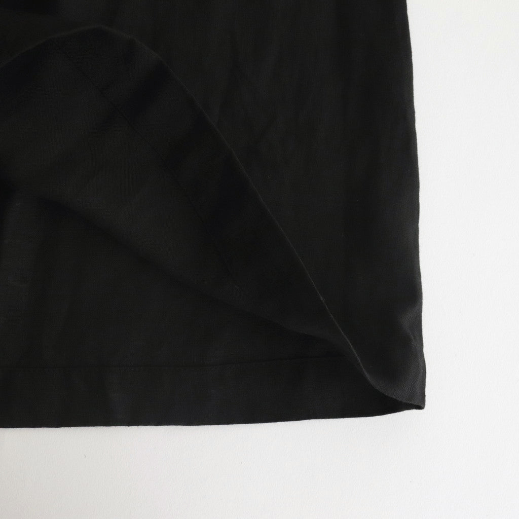 Triple Washer Linen Wrap Culottes PT #001 Black [UT213PT021]