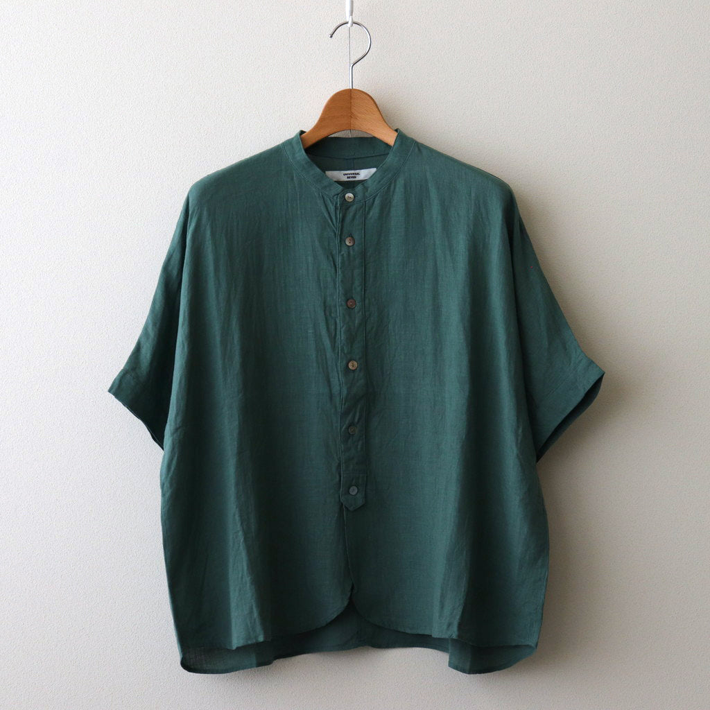 French linen shirt #green [US242SH024]