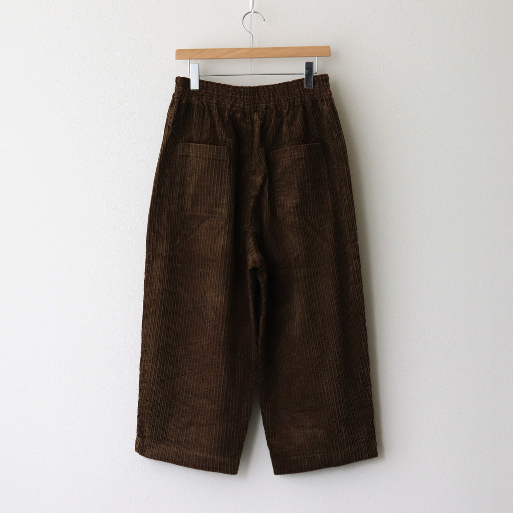 Parent-child corduroy gathered pants #Brown [US244PT018]