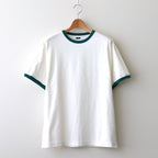 クラシック天竺 バイカラーＴシャツ #146 シロ×グリーン [TS240CT086]