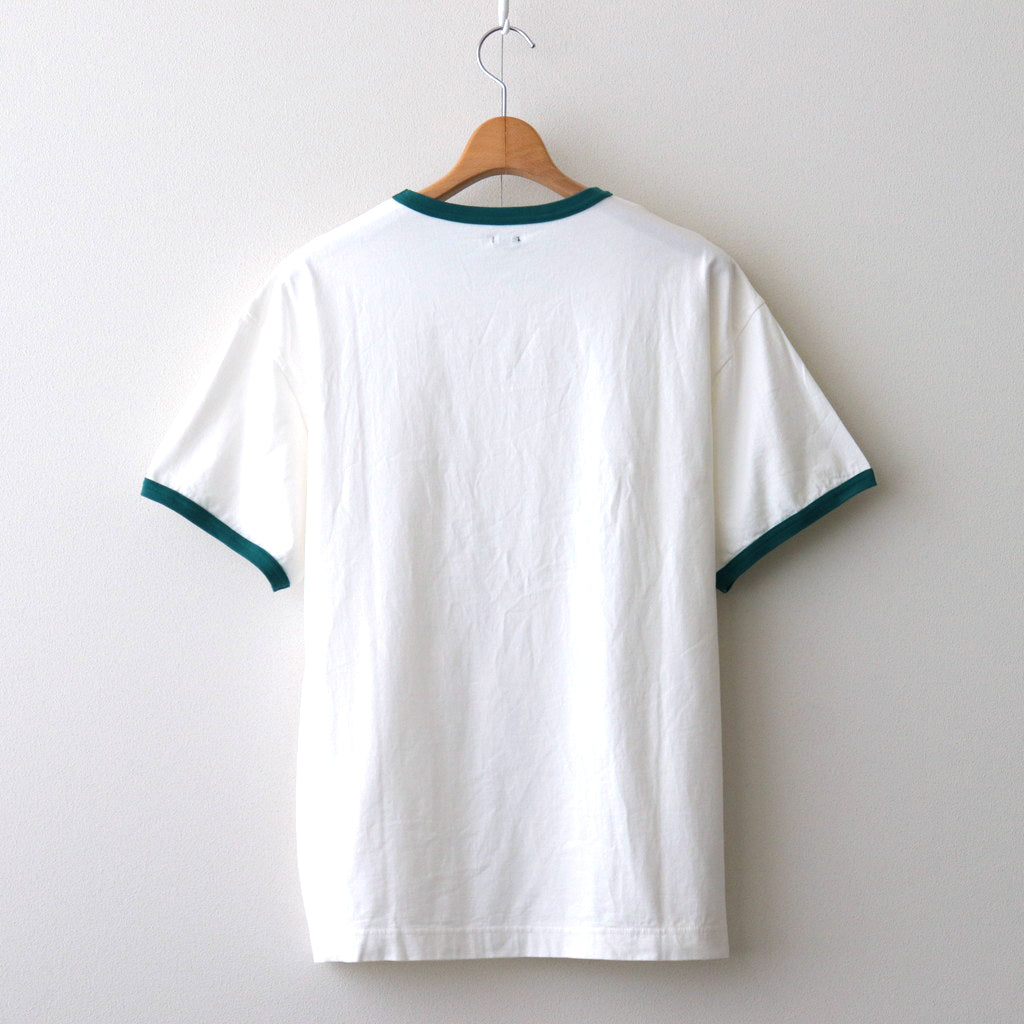 クラシック天竺 バイカラーＴシャツ #146 シロ×グリーン [TS240CT086]