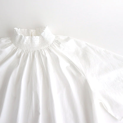 Cotton Typewriter Gathered Flare BL #010 White [UT241BL048]