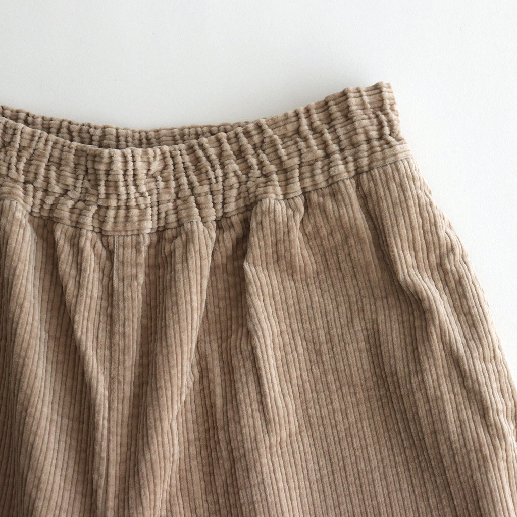 Parent-child corduroy gathered pants #beige [US244PT018]