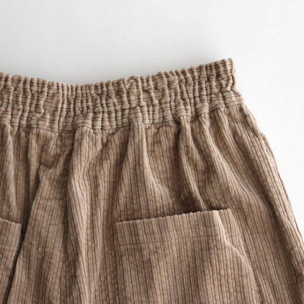 Parent-child corduroy gathered pants #beige [US244PT018]