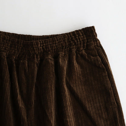 Parent-child corduroy gathered pants #Brown [US244PT018]