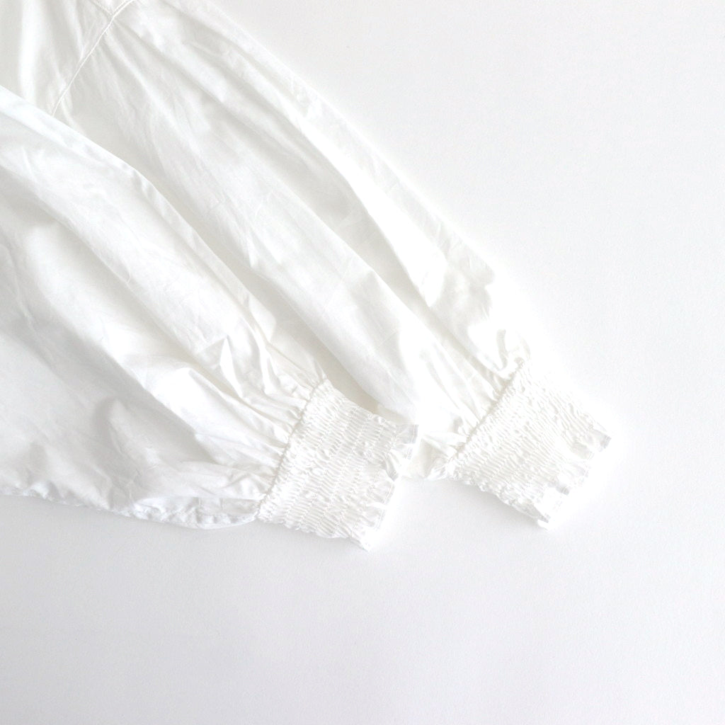 Cotton Typewriter Shirring BL #010 White [UT241BL045]