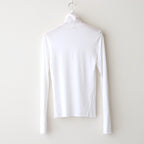 high twist cotton sheer jersey turtle-neck Tee #off white [WVFL-UW104]