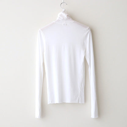 high twist cotton sheer jersey turtle-neck Tee #off white [WVFL-UW104]