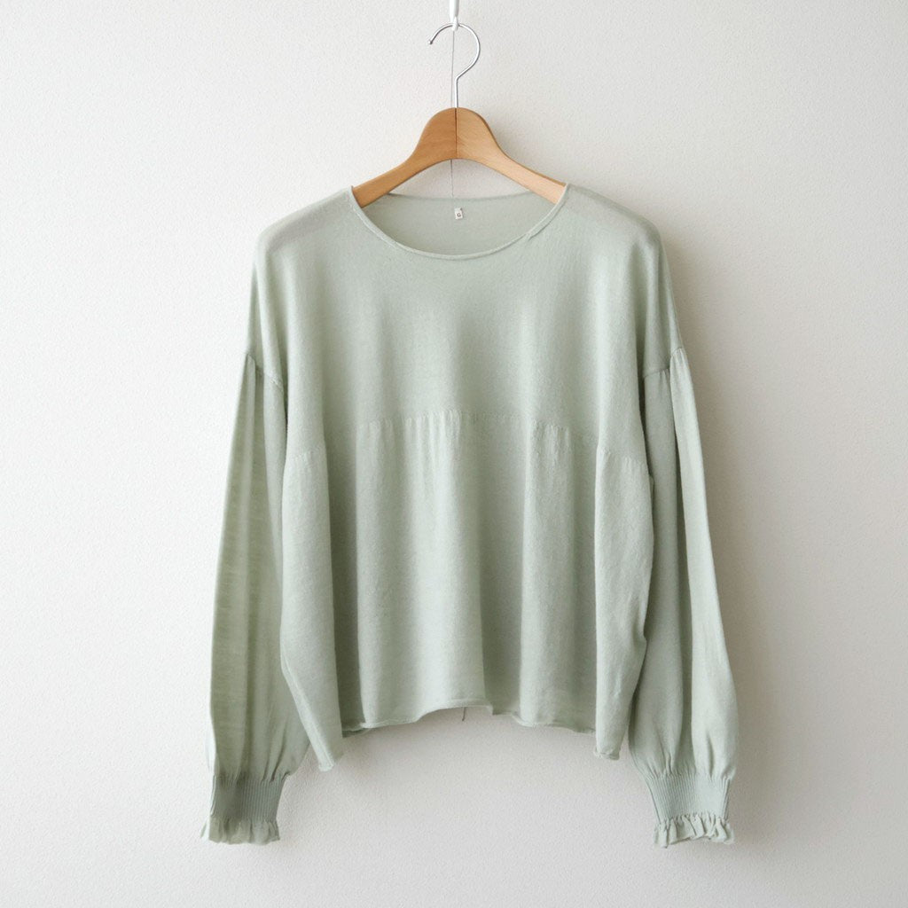 存在すること：ギャザースリーブセーター #pale green [13243-13109]