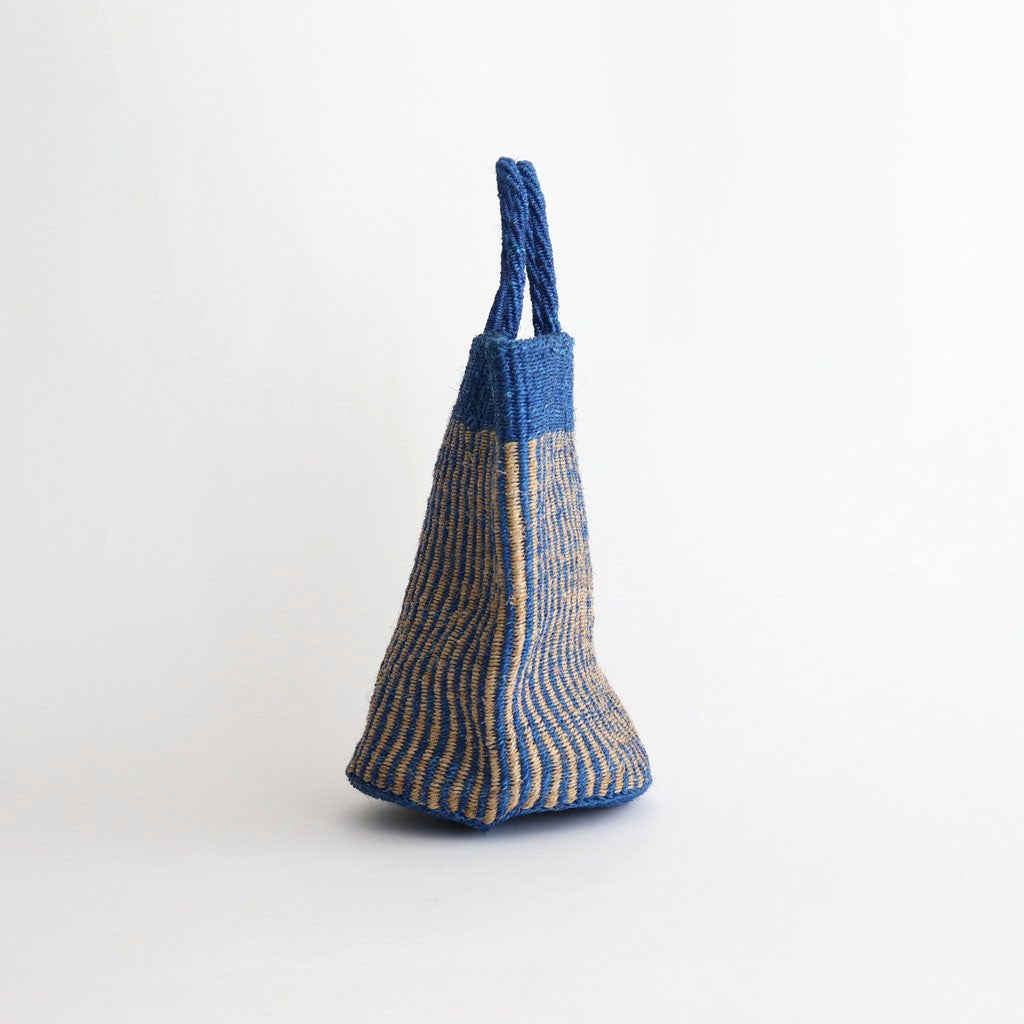 STRIPE SISAL BAG #3781 BLUE / NATURAL [ANSL2501]