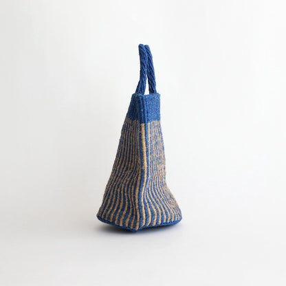 STRIPE SISAL BAG #3781 BLUE / NATURAL [ANSL2501]