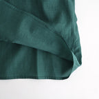 葉影のリズム：Frilled sleeves blouse #forest green [11261-02307]