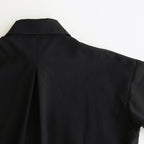 Wool linen like long shirt #Black [1479-007]