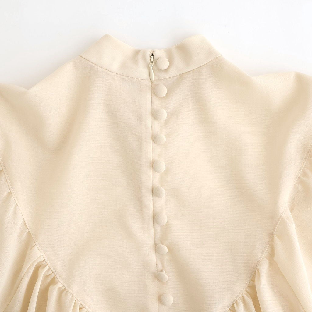 輝かしい影 Stand collar blouse #écru [TLF-226-SH001-em]