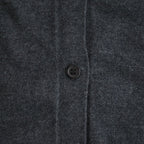 14GG PLAIN STITCH COTTON/NYLON/SILK V-NECK CARDIGAN #9800 CHARCOAL [NNSL26503]