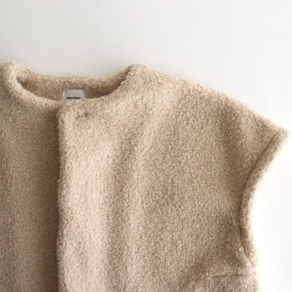 ユニバーサルティシュ　フレンチスリーブショートベスト　アイボリー ボア ボア フレンチスリーブショートベスト #013 アイボリー [US243CT019