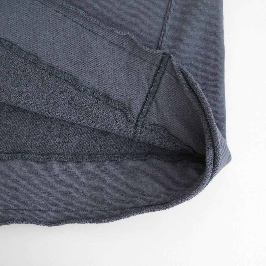 cotton open-end yarn terry sweat shirt #steel blue [WXSP-UW119]