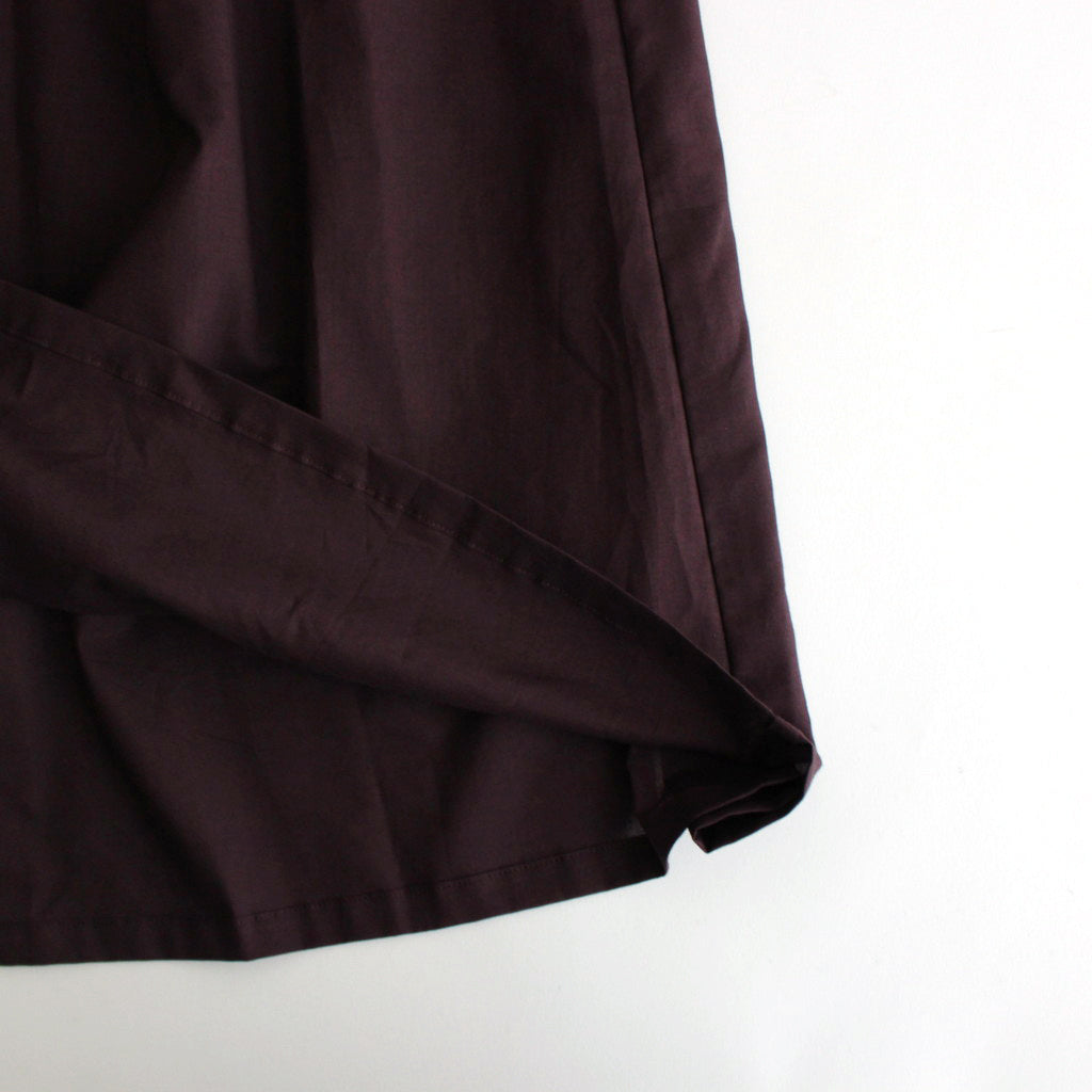 静寂の欠片 Funnel neck shirt dress #burgundy [TLF-125-op001-la]