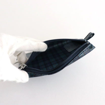FLAT POUCH SMALL #CHECK NAVY [TMB-2310N]