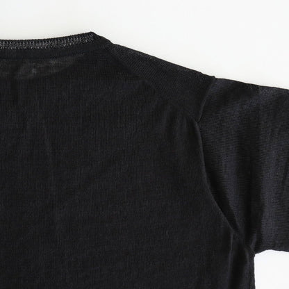 Jenner Linen Knit Crew #Black [A232251TK765]