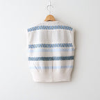 Flower Jacquard Knit Vest #Off white [261806]