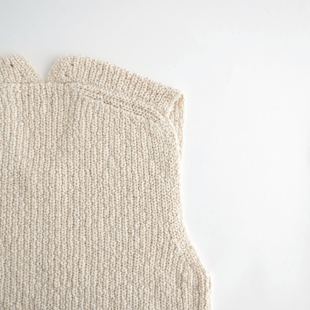 Slub bubble Vest #Ecru [Oni063]