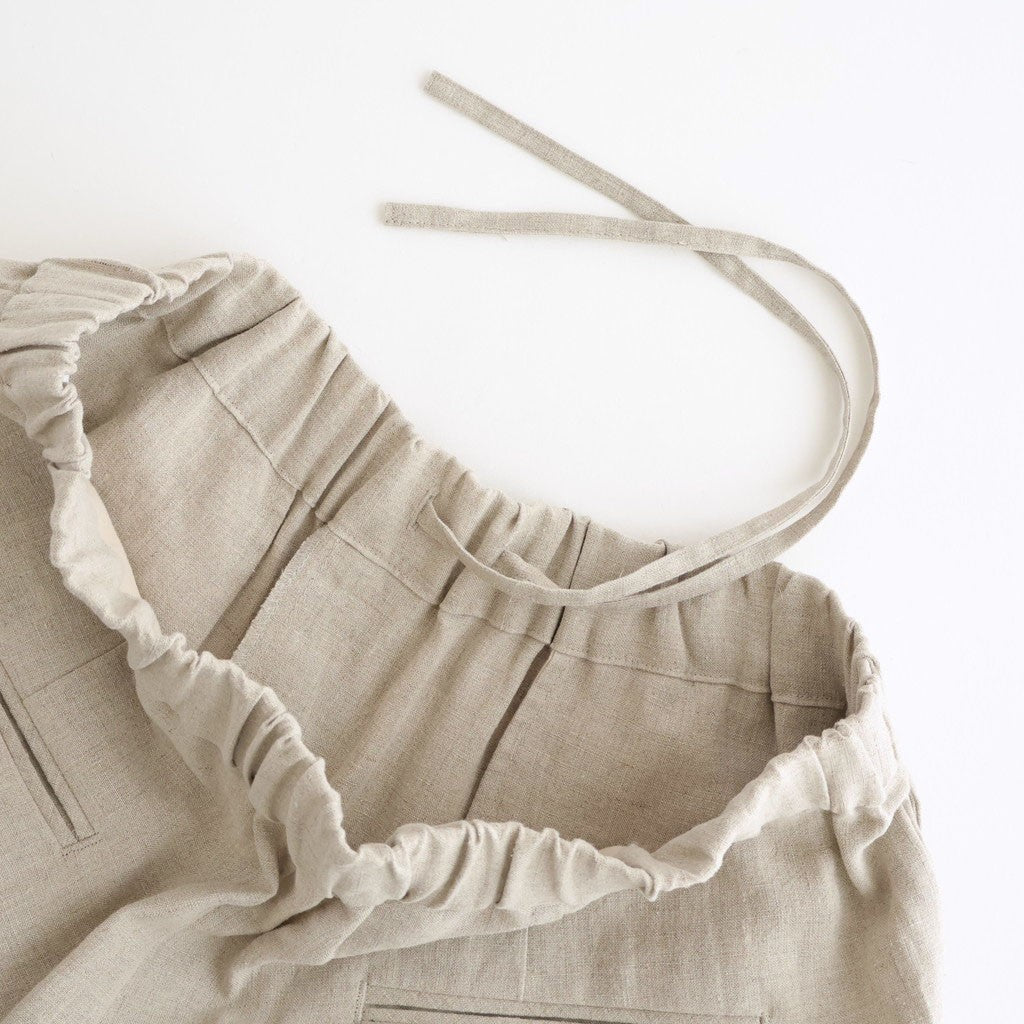 40s FRENCH LINEN DYED CANVAS 2TUCK WIDE EASY PANTS #8200 LINEN [GNMDS2502FL]