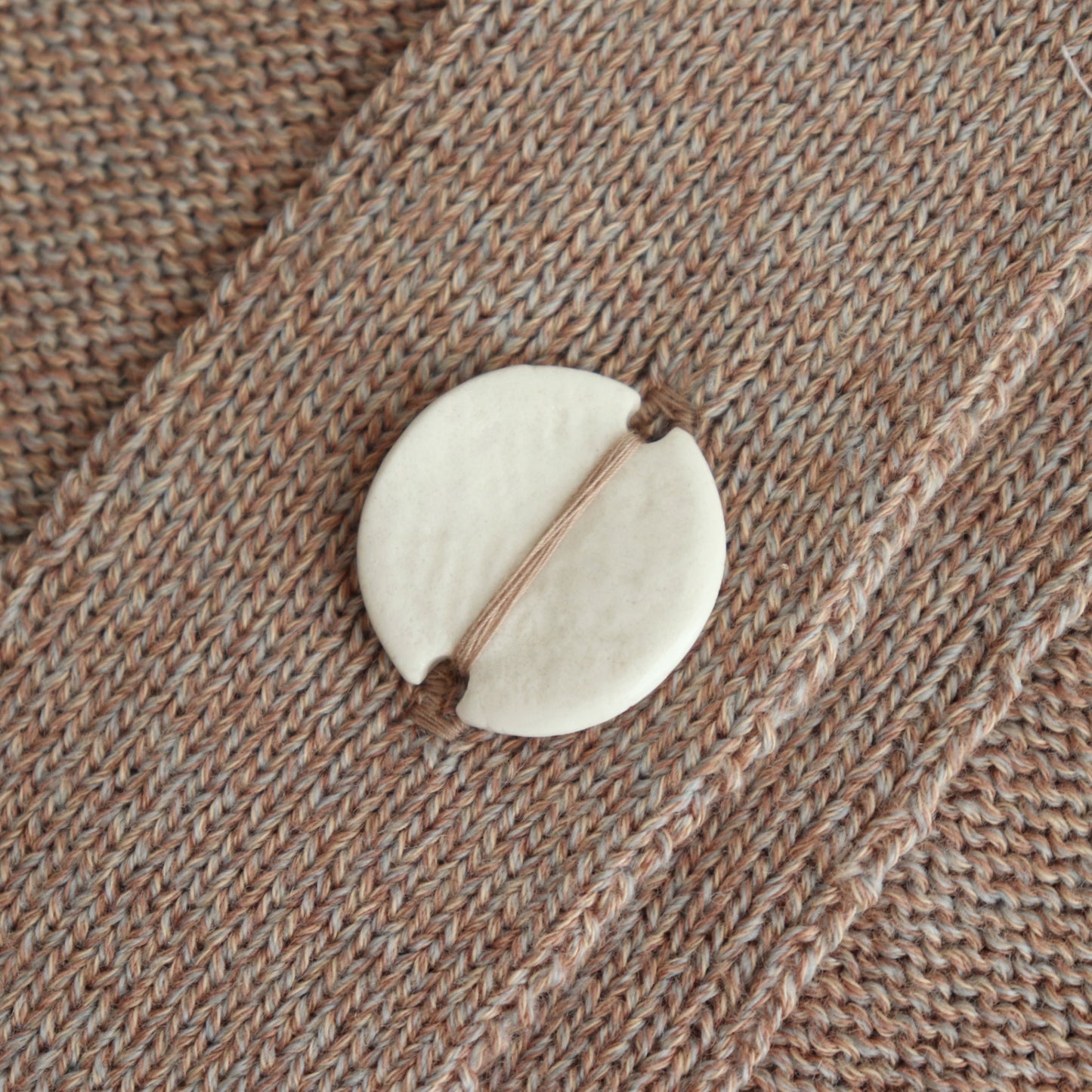 Cotton-Wool Cardigan #Beige Mix [oni058]