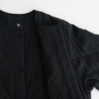 PADDED BANGALORE SILK PLAIN FRONT BUTTON SHORT COAT #9900 BLACK [NMDS25582]