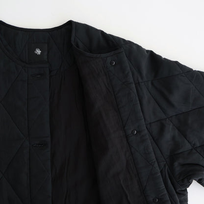 PADDED BANGALORE SILK PLAIN FRONT BUTTON SHORT COAT #9900 BLACK [NMDS25582]