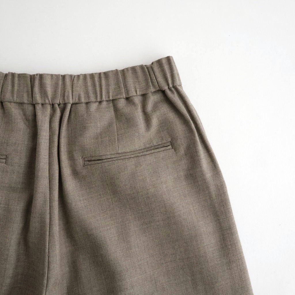 WOOL SERGE 2TUCK WIDE EASY PANTS #8300 BEIGE [GNMDS2502WS]
