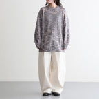 linen & silk melange slub yarn P/O #violet melange [WXSP-UW101]