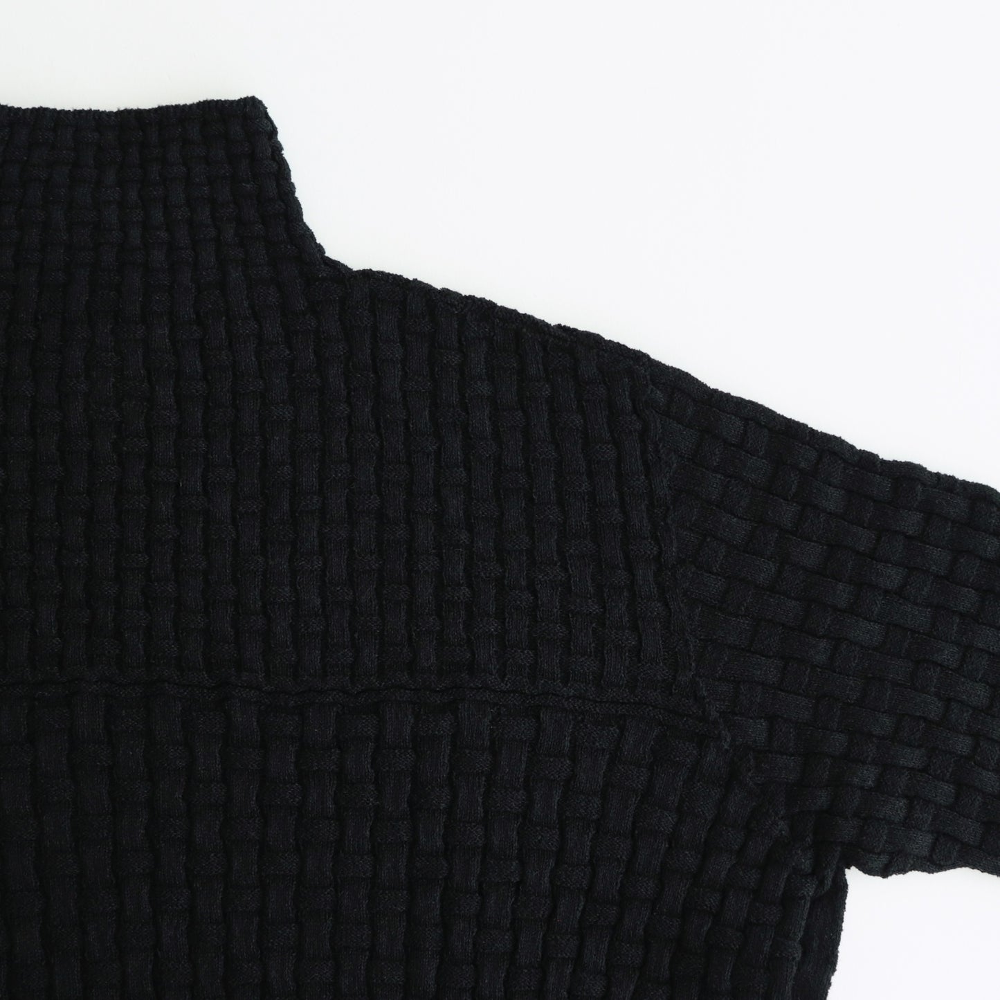 Cotton-boucle Basket Top #Black [oni050]